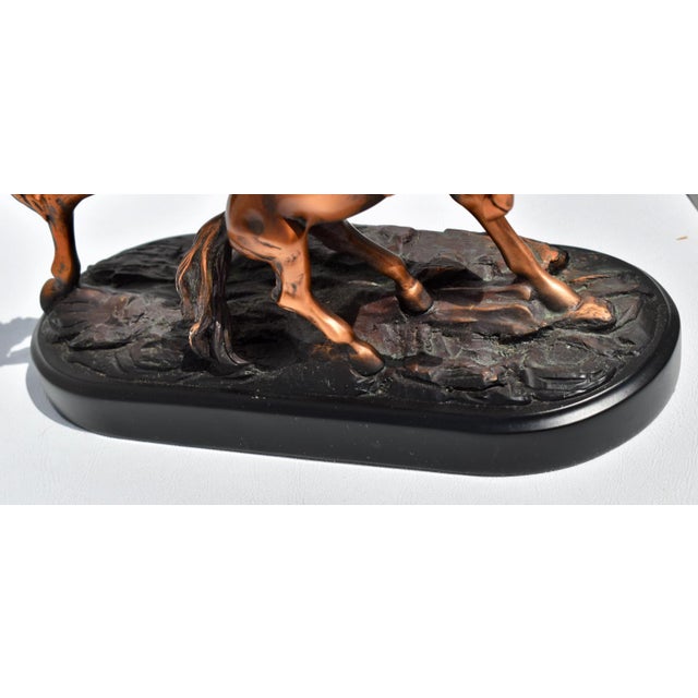 Mare and Foal Horse Statue Rearing Sculpture Western Equestrian Figurine Bronze For Sale - Image 4 of 6