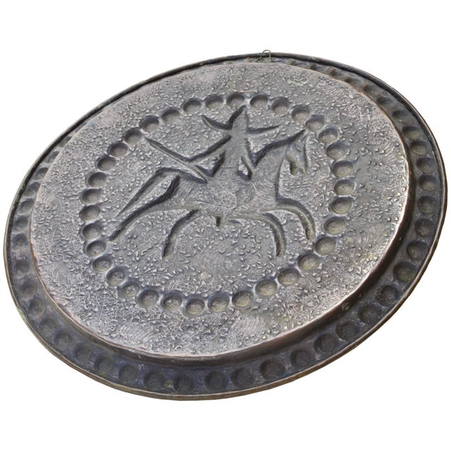 Early 20th Century Hand-Engraved Spanish-Colonial Brass Tray For Sale - Image 12 of 12