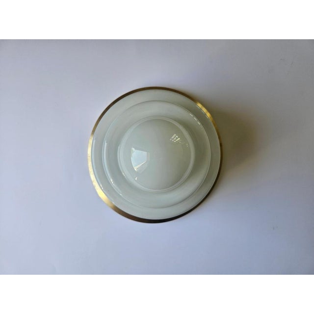 Art Deco Brass and Milk Glass Flush Mount by Franta Anyz, 1930s For Sale - Image 4 of 15