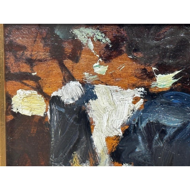 Friesian Cow Grazing Oil Painting by George Smith Rsa (Scottish, 1870–1934), Signed, c.1900s Edwardian Impressionist Animal Art, Framed For Sale - Image 10 of 18