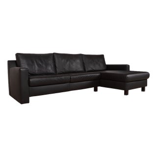 Flex Plus Leather Corner Brown Sofa by Ewald Schillig For Sale