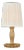 AERIN by Visual Comfort Signature Ovid 14" Cordless Accent Lamp in Gold Lustre with Silk Pleated Shade For Sale