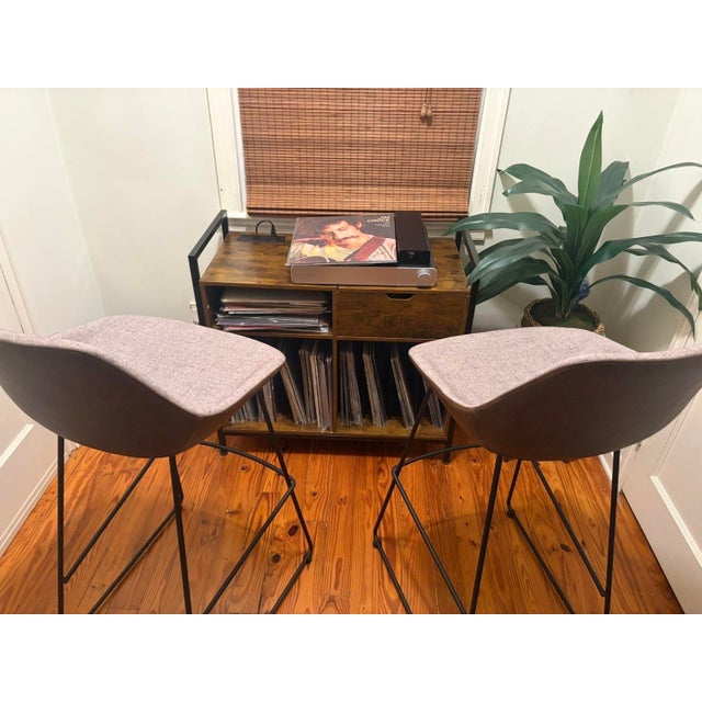 Wood Home Square Sunpan McCoy 26.5in Upholstered Counter Stools Set of 2 For Sale - Image 7 of 7