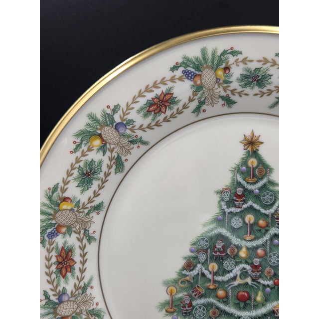 Vintage Lenox 1998 Numbered Christmas Trees Around the World Plate With Original Box For Sale - Image 10 of 18