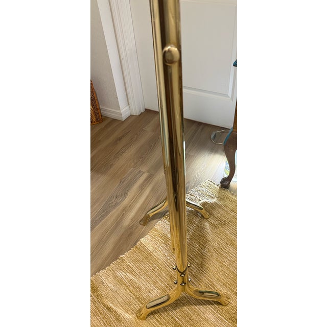 Brass 1960s Fabulous Hollywood Regency Brass Floor Mirror For Sale - Image 8 of 15
