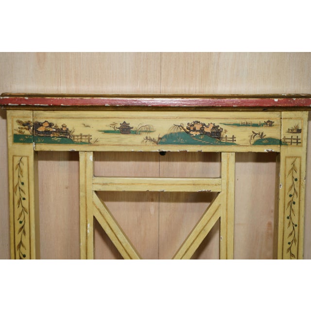 Set of Chinoiserie Bergere Side Chairs in Hand Painted & Lacquered Finish, 1900 For Sale - Image 6 of 18