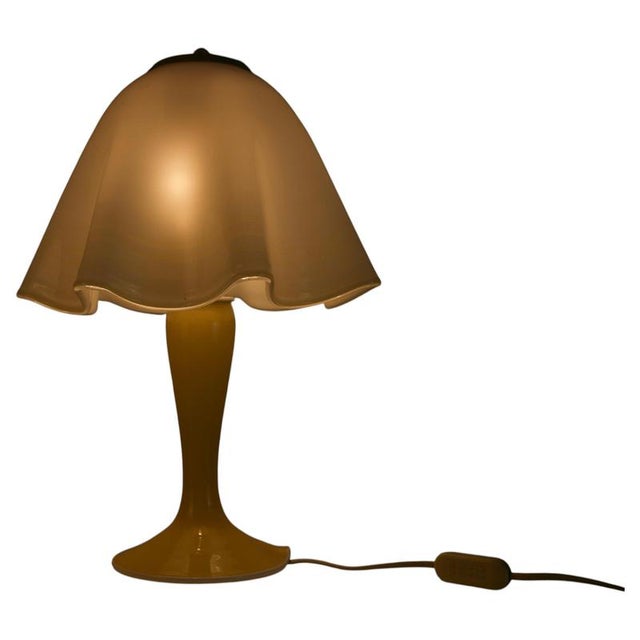 Yellow Murano Glass Mushroom Table Lamp, Germany, 1970s For Sale - Image 8 of 8