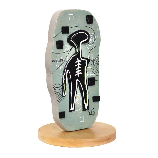 Contemporary Street Spirits: Fitting in - Original Contemporary Street Art Mixed Media Painting by Soren Grau For Sale - Image 3 of 10