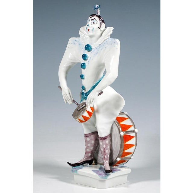 Clown Orchestra Drummer by P. Strang for Meissen, 1995 For Sale - Image 4 of 6