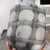 Gray Contemporary Smoke Gray + White Geometric Art Glass Bowl Vase For Sale - Image 8 of 12