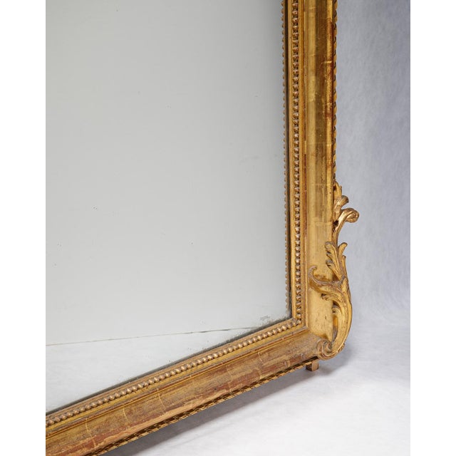 Large Louis Philippe Mirror with Shell Crest For Sale - Image 5 of 10