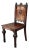 Vintage English Hall Chair With Dog Motif For Sale