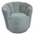 Contemporary Swivel Barrel Chair in Pale Blue Performance Velvet For Sale
