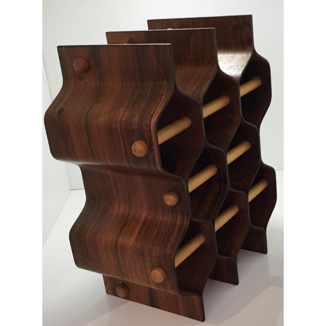 Swedish Bent Rosewood Wine Rack Chairish