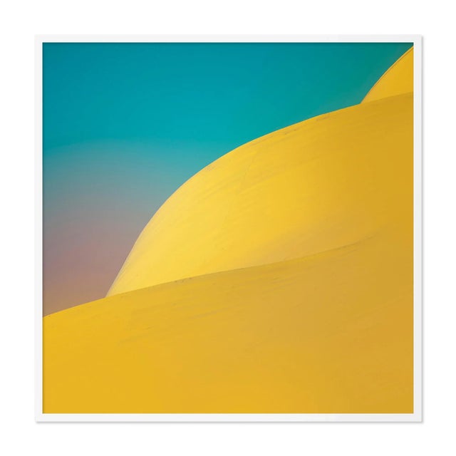 Contemporary CYAN II #11 by Oystein Aspelund, Art Print in White Frame, Large For Sale - Image 3 of 3