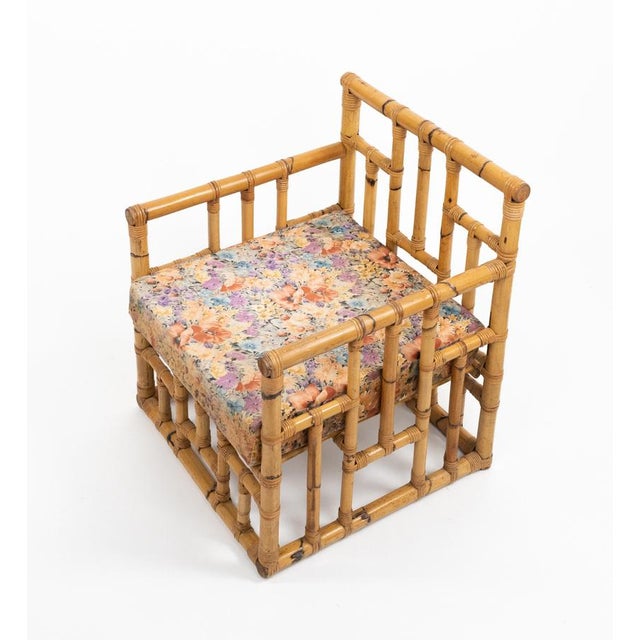 Mid-Century Bamboo and Rattan Armchairs attributed to Vivai del Sud, Italy, 1970s, Set of 2 For Sale - Image 10 of 16