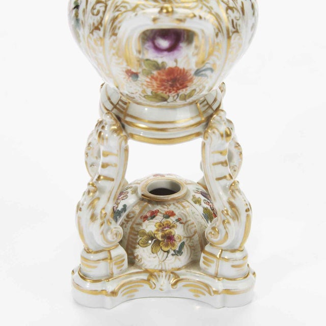 Antique German Porcelain Incense Burners, 1800s, Set of 2 For Sale - Image 11 of 15