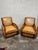 Textile Art Deco Style Leather & Velvet Club Chairs - A Pair For Sale - Image 7 of 10