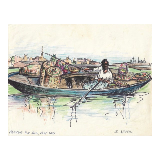 Ivy Attwell Baskets for Sale Port Said Egypt Drawing For Sale