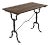French 19th Century Oak & Cast Iron Bistro Table For Sale
