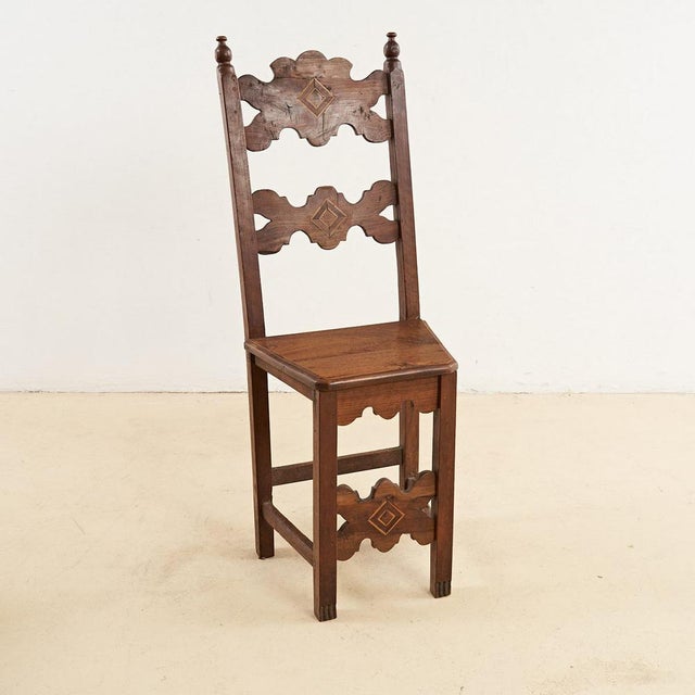 Wood Antique Wooden Chair For Sale - Image 7 of 7