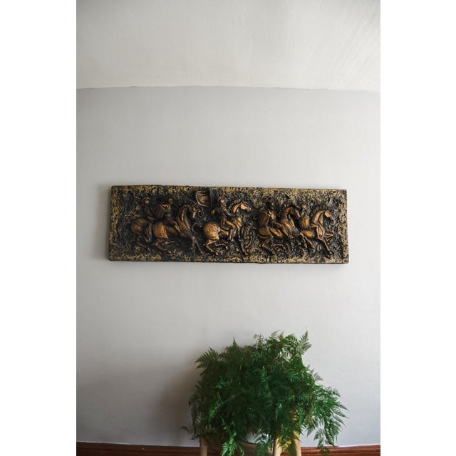 Brutalist Vanguard Studios 1967 Roman Soldiers Chariots Relief Brutalist Wall Sculpture For Sale - Image 3 of 16