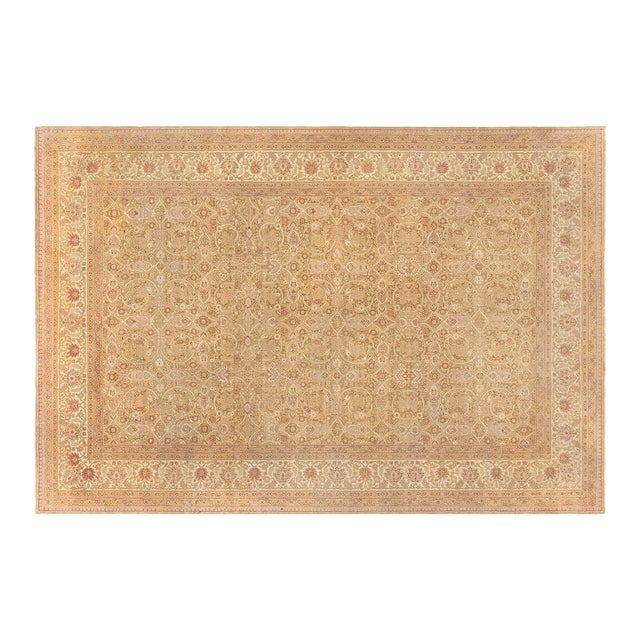 Fine Antique Indian Amritsar Botanic Carpet For Sale