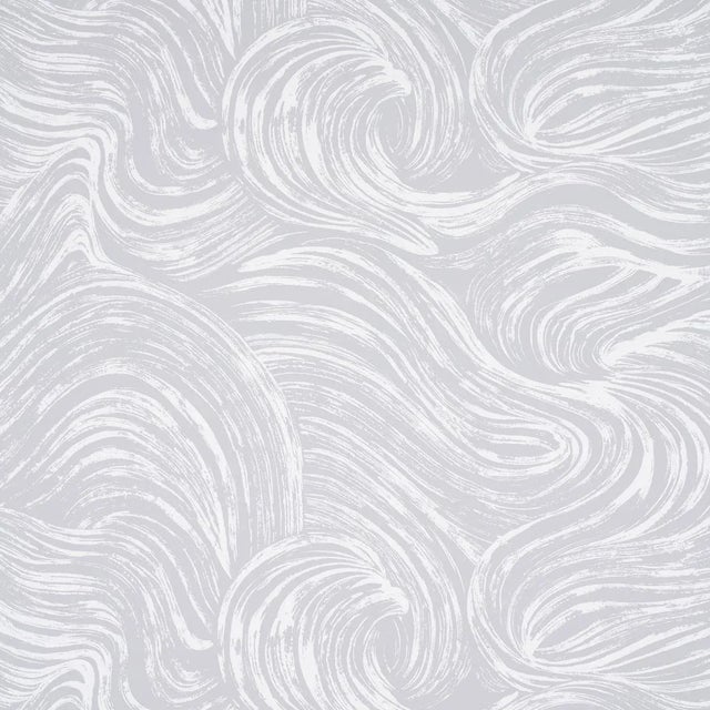 Schumacher Shio Wallpaper in Grey For Sale
