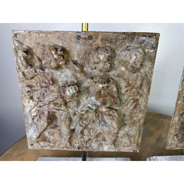Italian Cast Metal Figural Table Lamps, 1930s Classical Style For Sale - Image 16 of 17