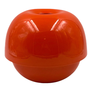 Space Age Orange Ceramic Vase, Sicart Italy Circa 1970