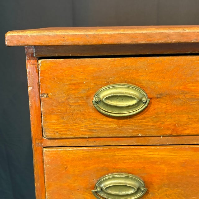 Brown 19th C American Federal Hepplewhite Four-Drawer Chest of Drawers For Sale - Image 8 of 10