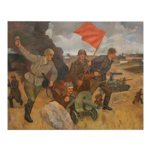 Soviet Army Oil Painting: Great Patriotic War, Ukrainian Artist (1990) 148-188