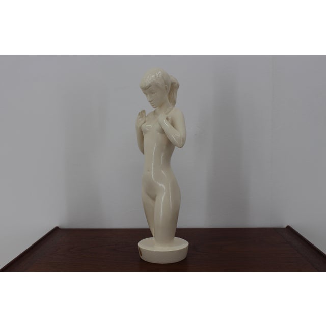 Mid-Century Sculpture of a Nude Woman by Jihokera, 1940s For Sale - Image 6 of 9