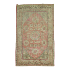 Pink Yin Yang Antique Khotan Rug