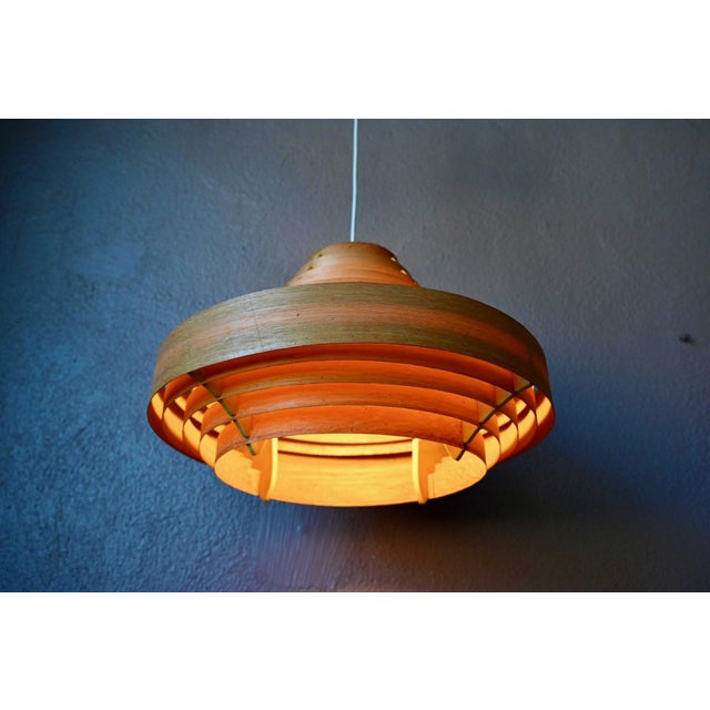Vintage Scandinavian Pendant Light with Pine Slats by Hans-Agne Jakobsson, 1960s For Sale - Image 4 of 14
