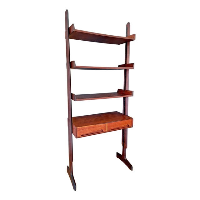 Free Standing Teak Bookcase from Dassi, Italy, 1960s For Sale