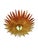Large Spanish sunburst light in gilt metal and frosted glass,greeen ; white ; orange\.\.\.\.other color Spain, 1950s....