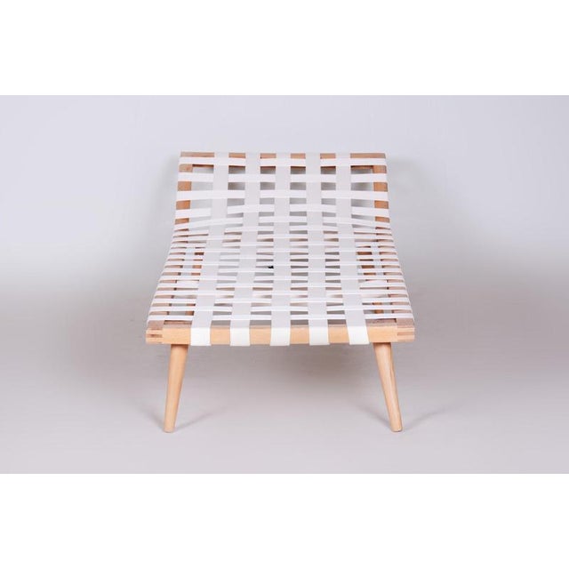 Mid-Century Modern Chaise Lounge in Beech by Jan Vaněk, Czech, 1950s For Sale - Image 9 of 11