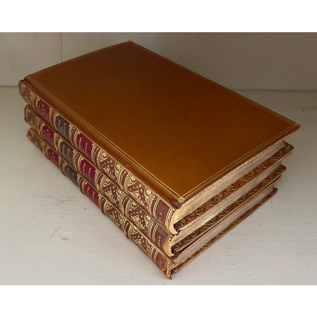 Tan Fine Leather Bindings - Books by William Combe - The Three Tours of Reverend Doctor Syntax - 3 Volumes For Sale - Image 8 of 18