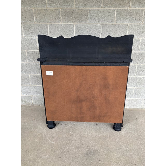 Late 20th Century Broyhill Attic Heirloooms Ebonized Oak Jelly Cupboard - Hutch For Sale - Image 11 of 12