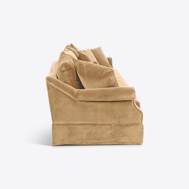 Beige Nia Sofa in Camel Velvet from Pure White Lines For Sale - Image 8 of 9