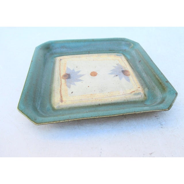 Late 20th Century Vintage Stoneware Plate by Wortman Pottery For Sale - Image 5 of 6