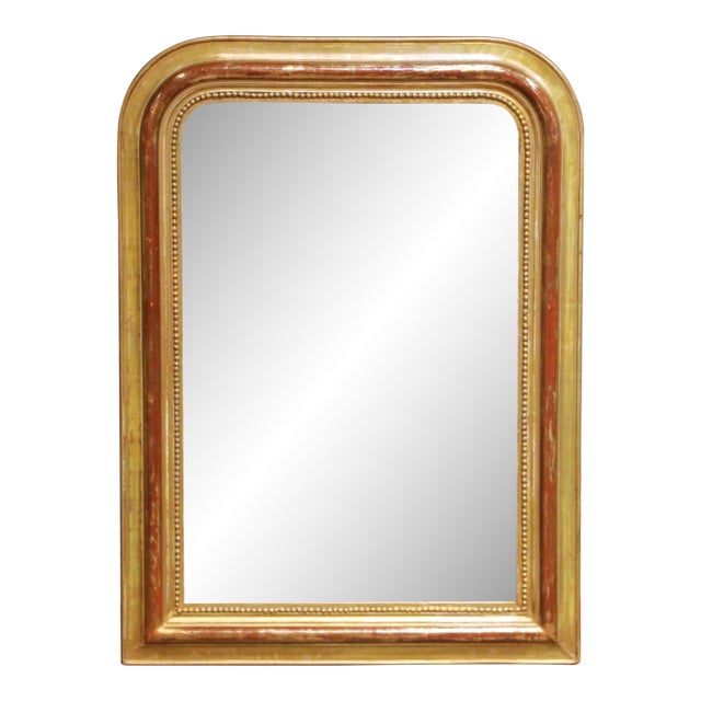 19th Century French Louis Philippe Carved Giltwood Wall Mirror For Sale