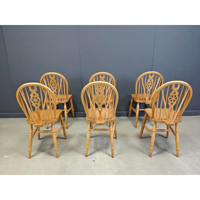 Vintage Dining Chairs from Ercol, 1950s, Set of 6 For Sale - Image 6 of 14