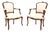 Antique French Walnut Salon Armchairs, 1930, Set of 2 For Sale