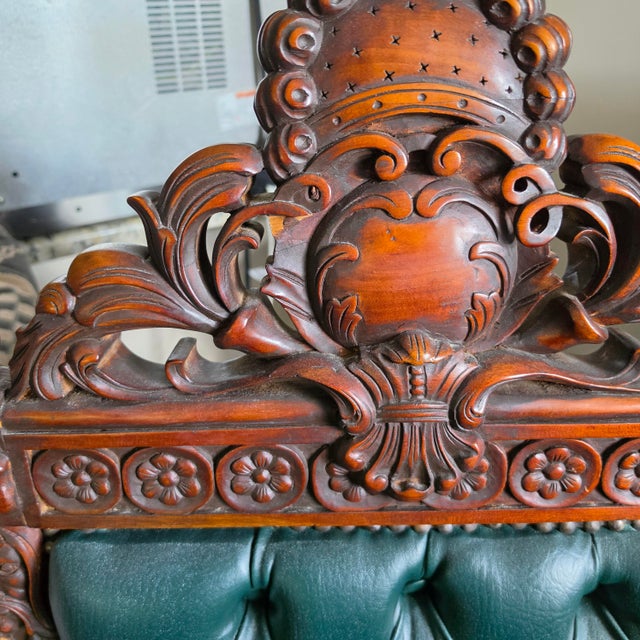 Antique Italian Renaissance Revival Hand Carved Dining Chairs Set of 4 For Sale - Image 17 of 18