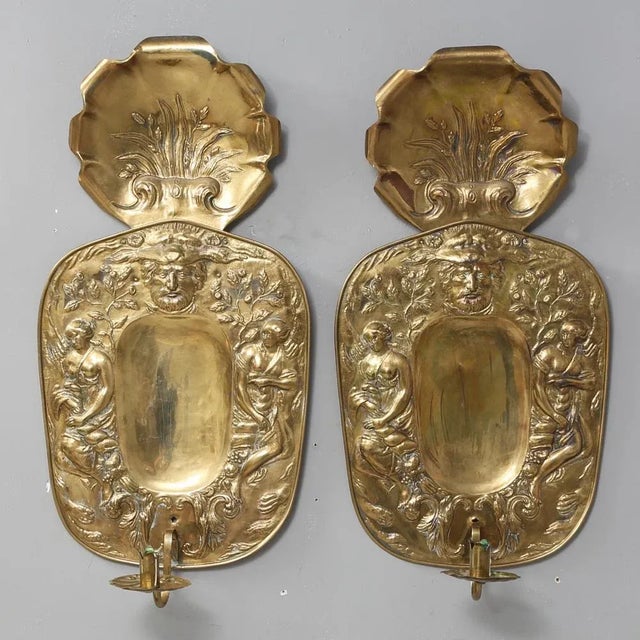 Gold Brass Blakers, 1900s, Set of 2 For Sale - Image 8 of 8