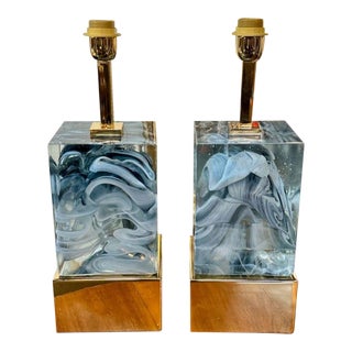 Murano Glass Block Lamps For Sale