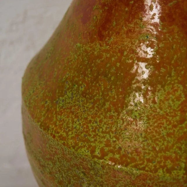Vintage Orange Decorative Vase, 1950 For Sale - Image 4 of 5