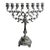 925 Silver Menorah Antique Judaica Large For Sale